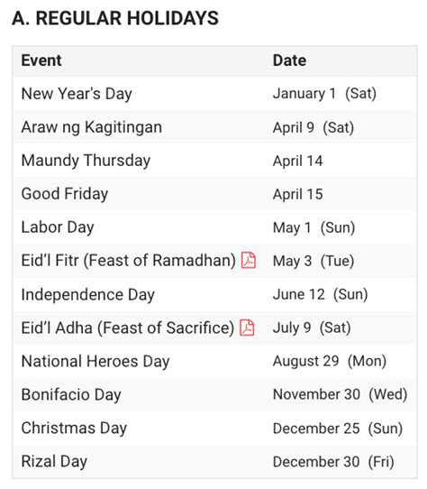 Holiday in Tagalog.